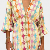 Shanice Μάξι Φόρεμα με Γεωμετρική Στάμπα