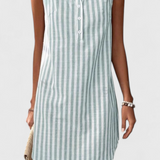 Hiley Αμάνικο Ριγέ Φόρεμα Πουκάμισο