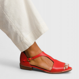 Doina Elegant Eco-Leather σανδάλια με μυτερή μύτη και χαμηλό τακούνι