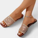 Iva σανδάλια με Glitter και τετράγωνο δάχτυλο