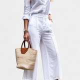 Σετ Sabina Ροζ με Αέρινο Πουκάμισο και Παντελόνια Κάπρι