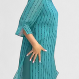 olly Κομψό Φόρεμα από Σιφόν με Κλασικό Κόψιμο και Λαμπερό Ντραπέ