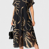 Jillian Μαύρο Φόρεμα Caftan