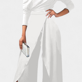 Brina Ολόσωμη Φόρμα Tie Dye με Ανοιχτούς Ώμους και Σκίσιμο