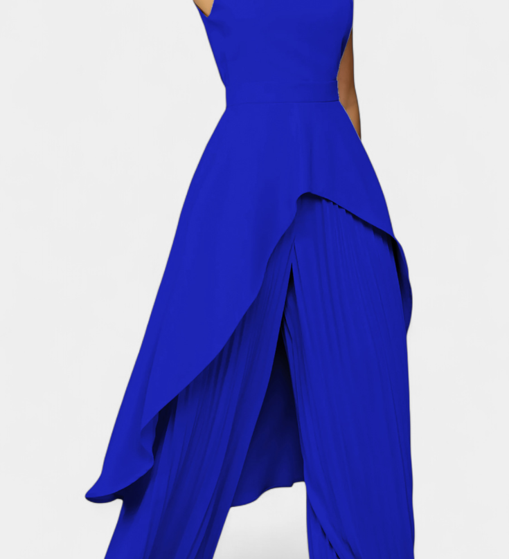 Χρυσούλα Ασύμμετρο Σετ με Πλισέ Παντελόνι