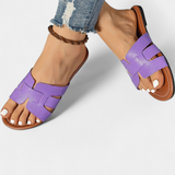 Silvia σανδάλια με κλασικό σχέδιο και γεωμετρικό κόψιμο