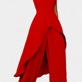 Χρυσούλα Ασύμμετρο Σετ με Πλισέ Παντελόνι