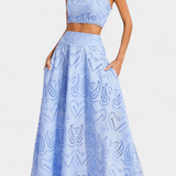 Danitza Ρομαντικό Σετ με Δαντέλα και Διάτρητο Φλοράλ Σχέδιο