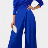 Brina Ολόσωμη Φόρμα Tie Dye με Ανοιχτούς Ώμους και Σκίσιμο