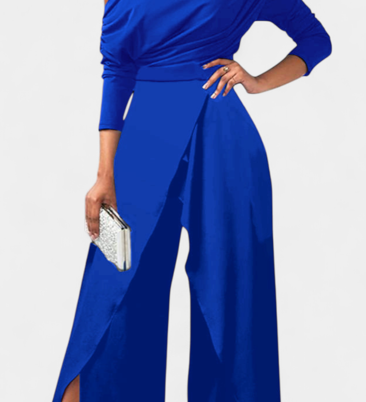 Brina Ολόσωμη Φόρμα Tie Dye με Ανοιχτούς Ώμους και Σκίσιμο