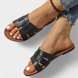 Silvia σανδάλια με κλασικό σχέδιο και γεωμετρικό κόψιμο