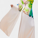 Beryl Ασύμμετρο Μονόμανικο Φόρεμα με Στάμπα