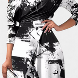 Brina Ολόσωμη Φόρμα Tie Dye με Ανοιχτούς Ώμους και Σκίσιμο