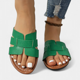 Silvia σανδάλια με κλασικό σχέδιο και γεωμετρικό κόψιμο