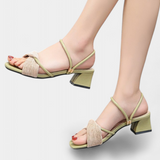 Cintia Μινιμαλιστικά πέδιλα με τακούνι με λεπτό λουράκι