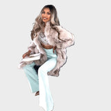 Dawn - Μακρύ παλτό από ψεύτικη γούνα αλεπούς