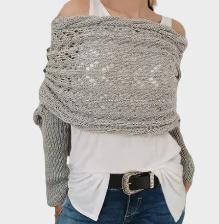 Danica | Πλεκτή Κάλτσα Σακάκι με Μακριά Μανίκια