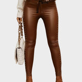 Celene | Δερμάτινο Παντελόνι με Στάμπες