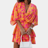 Φόρεμα Eliza Μίνι με μπροστινό κόμπο και βολάν