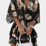 Φόρεμα Eliza Μίνι με μπροστινό κόμπο και βολάν