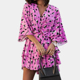 Φόρεμα Eliza Μίνι με μπροστινό κόμπο και βολάν