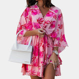 Φόρεμα Eliza Μίνι με μπροστινό κόμπο και βολάν