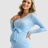Gloria - Ριχτό Μητρότητας Τοπ με Δέσιμο στη Μέση (Tie-Waist Ribbed Maternity Top)  ---  **Θα θέλατε να μεταφράσω και την περιγραφή του προϊόντος ή να προσθέσω λέξεις-κλειδιά για SEO;**