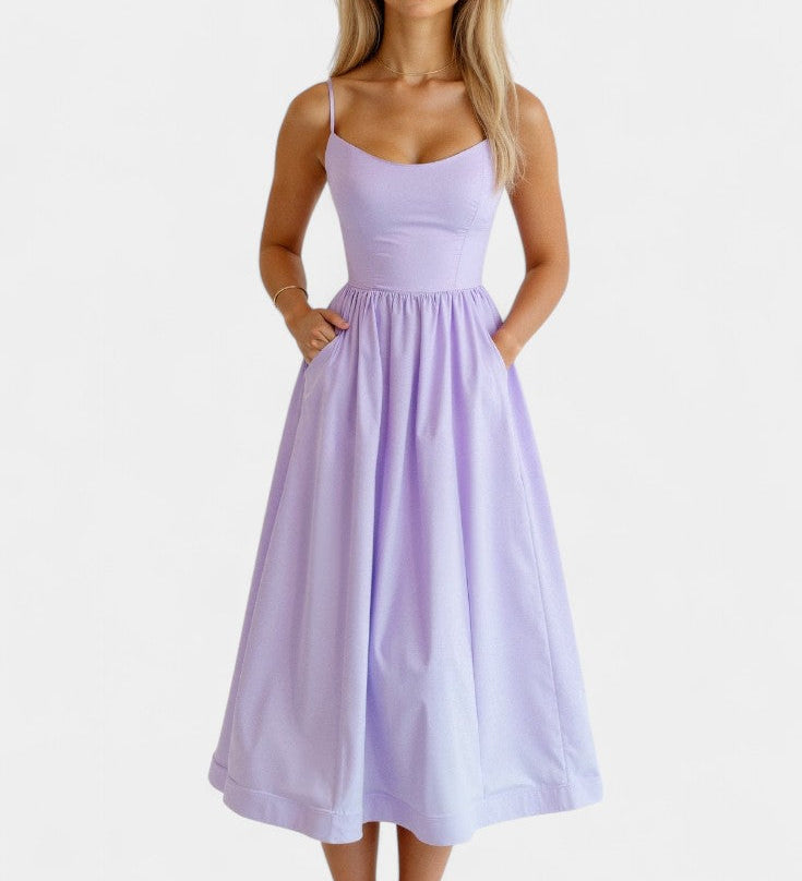 Marvelle Αέρινο Μίντι Φόρεμα χωρίς Μανίκια