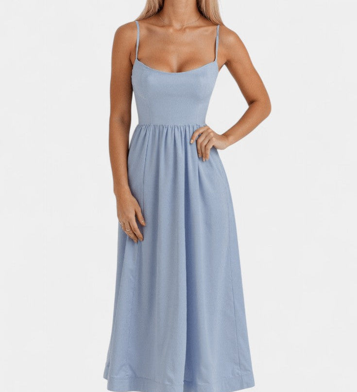 Marvelle Αέρινο Μίντι Φόρεμα χωρίς Μανίκια