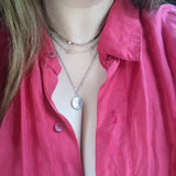 Ασημένιο Τριπλό Κολιέ