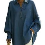 Camila - Γυναικείο Μοντέρνο Casual Τζιν Βαμβακερό Πουκάμισο (Women's Fashionable Casual Denim Cotton Shirt)