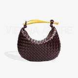 Αλεξάνδρα – Τσάντα με Υφαντό Σχέδιο και Χρυσό Χερούλι