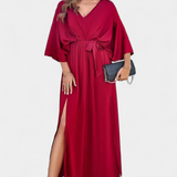 Milly Εlegant φόρεμα με φιόγκο και άνοιγμα