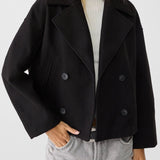 Ελένη – Κοντό Παλτό Oversized με Διπλό Κουμπί