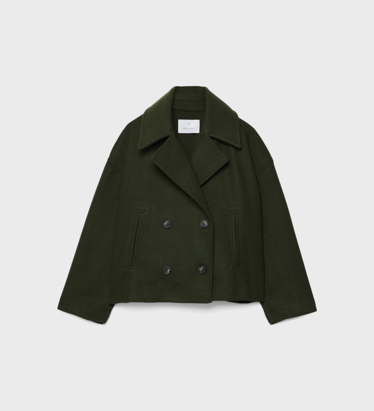 Ελένη – Κοντό Παλτό Oversized με Διπλό Κουμπί