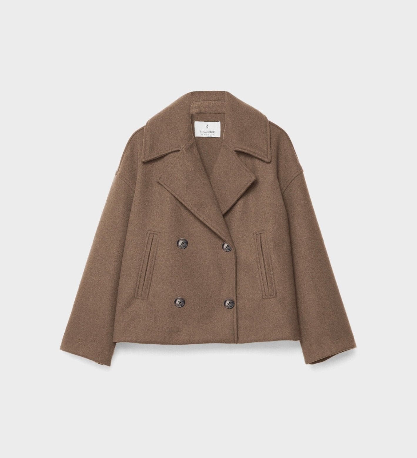 Ελένη – Κοντό Παλτό Oversized με Διπλό Κουμπί