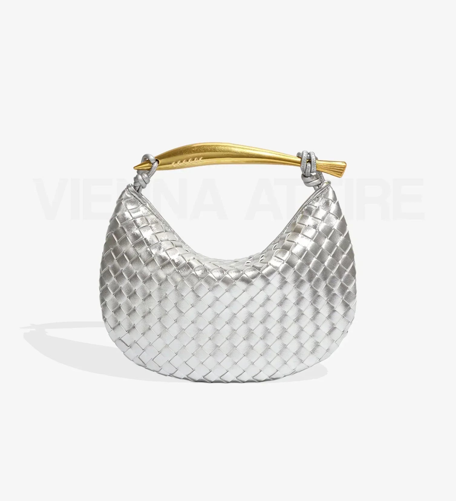 Αλεξάνδρα – Τσάντα με Υφαντό Σχέδιο και Χρυσό Χερούλι