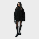 Σετ Πλεκτής Μπλούζας και Φούστας με Μοντέρνα Γραμμή