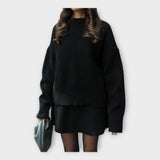 Σετ Πλεκτής Μπλούζας και Φούστας με Μοντέρνα Γραμμή