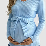Gloria - Ριχτό Μητρότητας Τοπ με Δέσιμο στη Μέση (Tie-Waist Ribbed Maternity Top)  ---  **Θα θέλατε να μεταφράσω και την περιγραφή του προϊόντος ή να προσθέσω λέξεις-κλειδιά για SEO;**