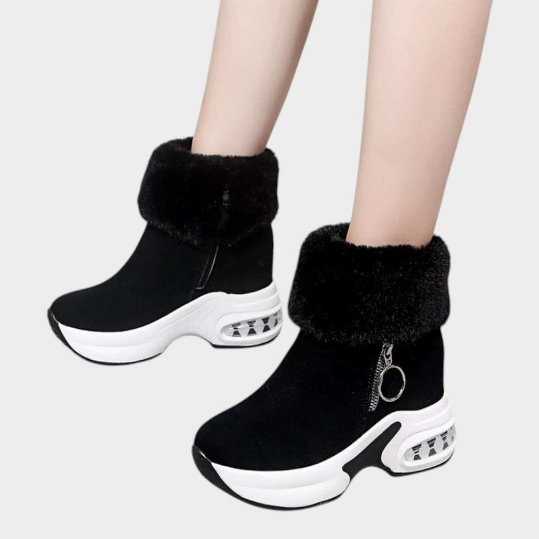 Layla | Γυναικείες Μπότες με Παχύ Πάτο και Επένδυση