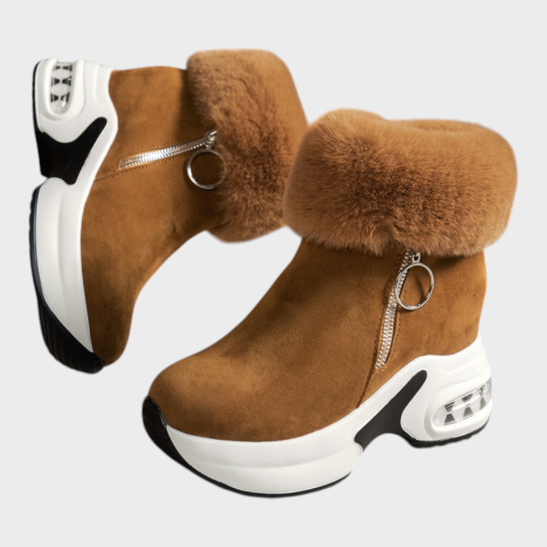 Layla | Γυναικείες Μπότες με Παχύ Πάτο και Επένδυση