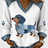 Βιργινία – Καλλιτεχνικό Τζιν Τοπ Patchwork