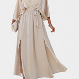 Milly Εlegant φόρεμα με φιόγκο και άνοιγμα