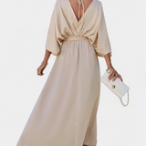 Milly Εlegant φόρεμα με φιόγκο και άνοιγμα