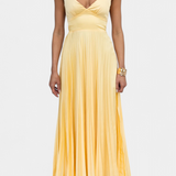 Arlena - Πλισέ φόρεμα με τιράντες και χιαστί πλάτη