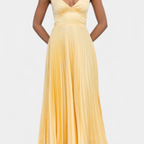 Arlena - Πλισέ φόρεμα με τιράντες και χιαστί πλάτη