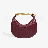 Αλεξάνδρα – Τσάντα με Υφαντό Σχέδιο και Χρυσό Χερούλι