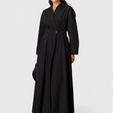 Celina Μακρύ Maxi Φόρεμα με πέτο